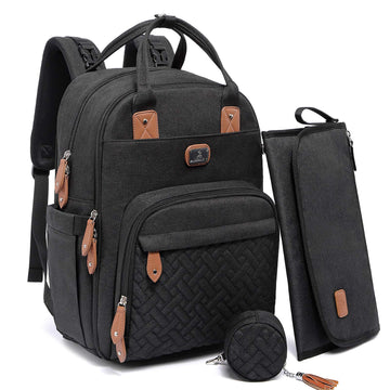 Sac à langer avec matelas - noir