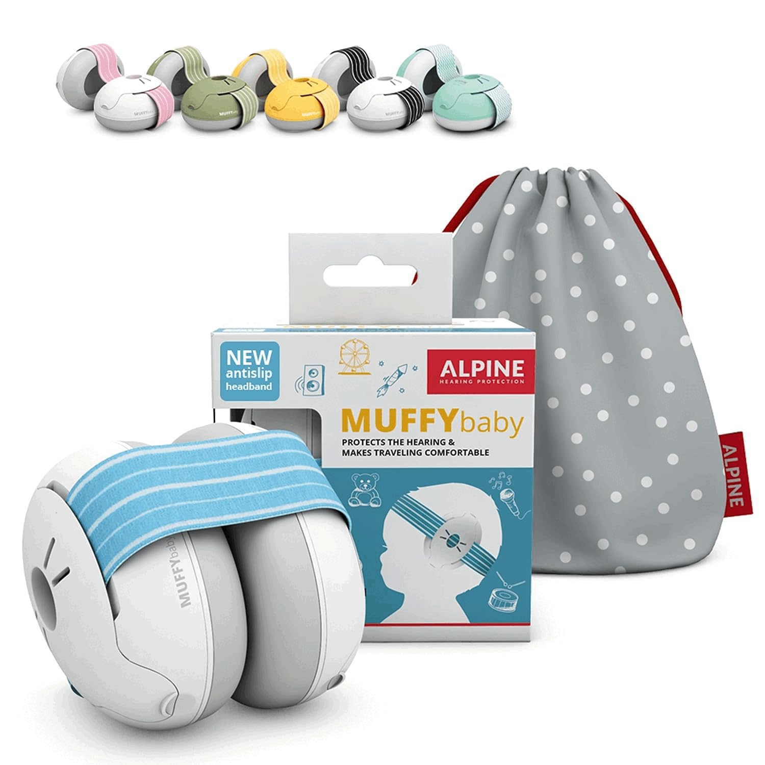 Casque anti-bruit bébé - bleu
